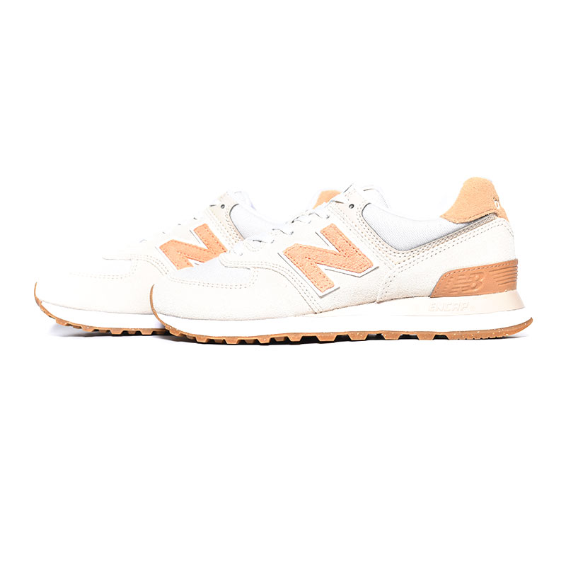 New Balance 574 ベージュ/オレンジ スニーカー23cm ニューバランス574 