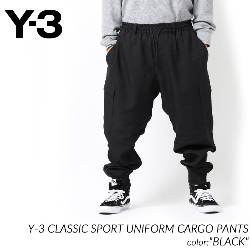 Y-3 CLASSIC SPORT UNIFORM CARGO PANTS ”BLACK” ワイスリー 