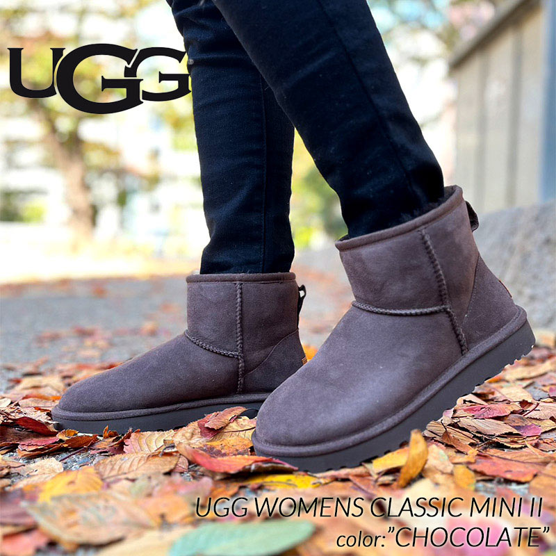 UGG WOMENS CLASSIC MINI II CHOCOLATE アグ ムートンブーツ