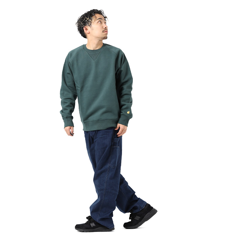Carhartt 日本未発売 WIP CHASE SWEAT SHIRT GREEN カーハート