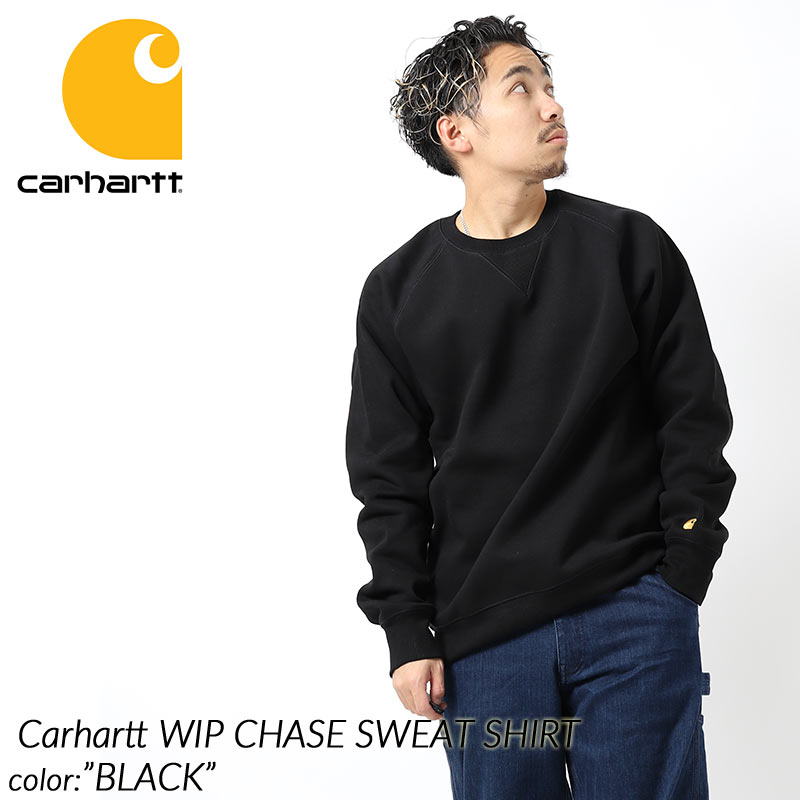 Carhartt 日本未発売 WIP CHASE SWEAT SHIRT BLACK カーハート