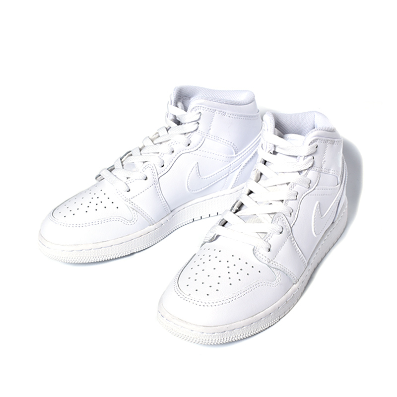 NIKE AIR JORDAN 1 MID GS ジョーダン トリプルホワイト NIKE AIR JORDAN 1 MID GS 