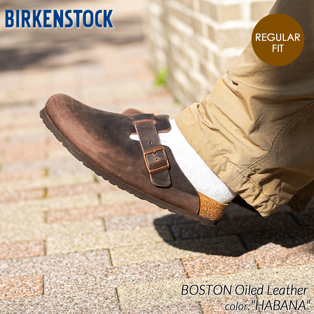 BIRKENSTOCK BOSTON Oiled Leather ( REGULAR FIT ) HABANA