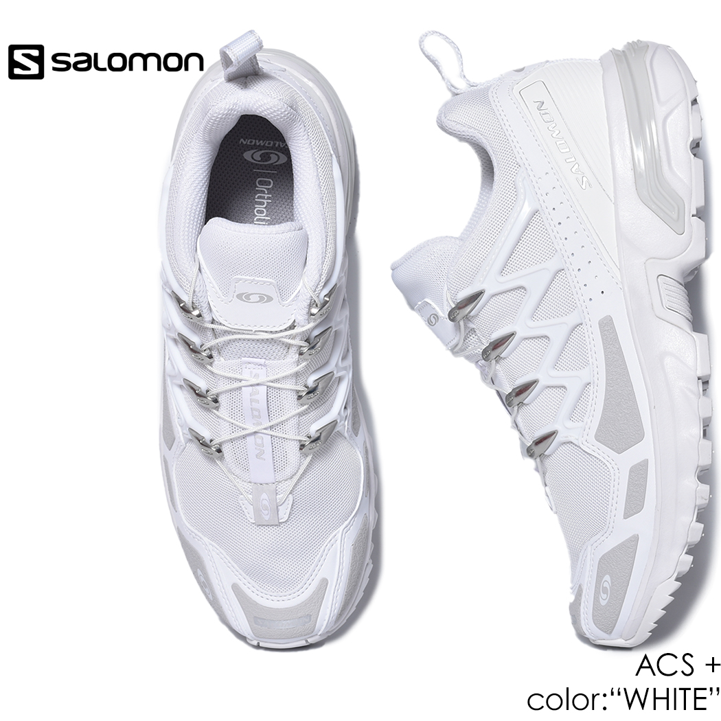 [SALOMON] サロモン スニーカー ACS+− ホワイト L47236700 SALOMON ACS + White/White/Silver.（サロモン エーシーエス+-