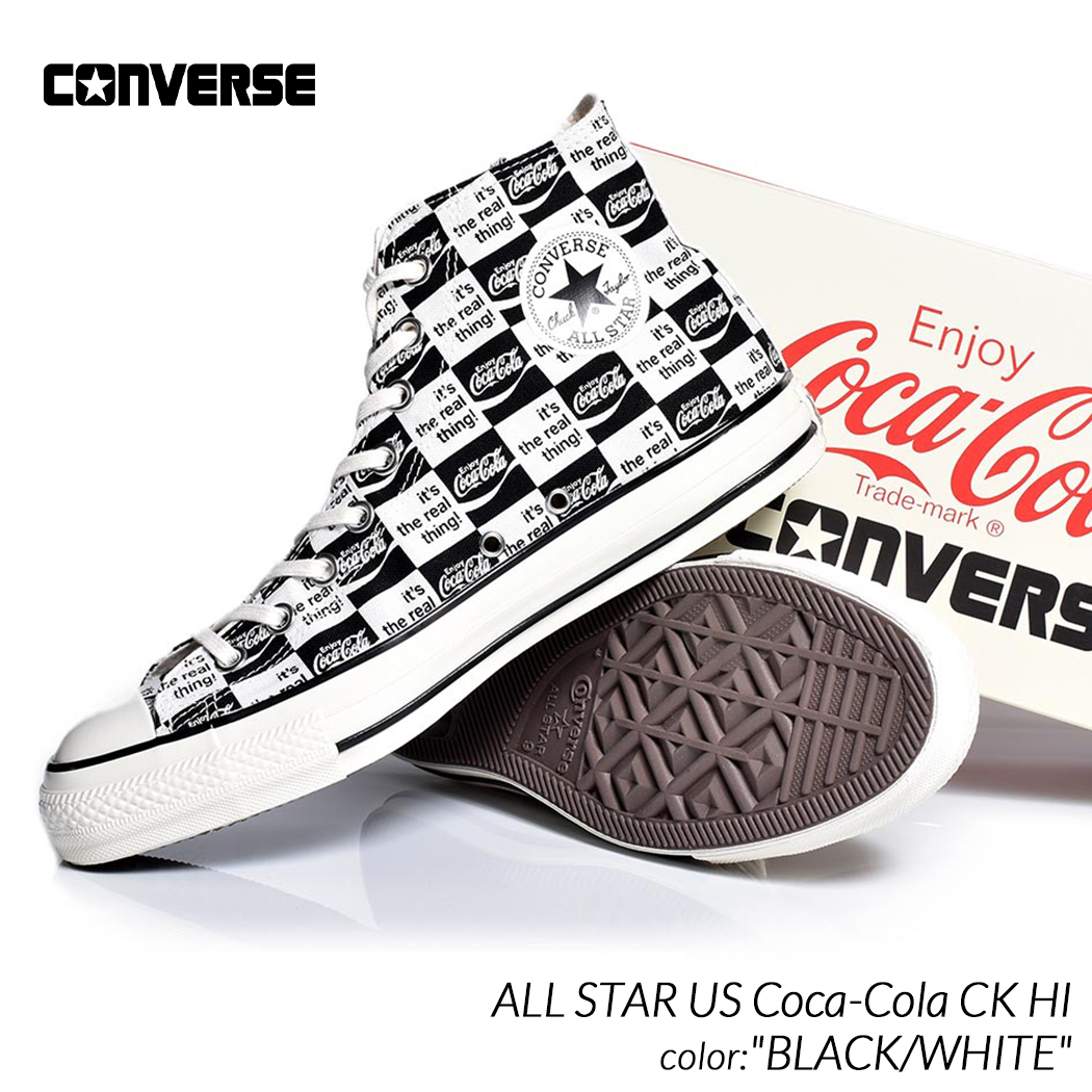 CONVERSE ALL STAR US Coca-Cola CK HI BLACK/WHITE コンバース オールスター コカコーラ ハイ  スニーカー 黒 国内正規品 コラボ レディース メンズ 31312061 : 5895 : PRECIOUS PLACE - 通販 -  Yahoo!ショッピング