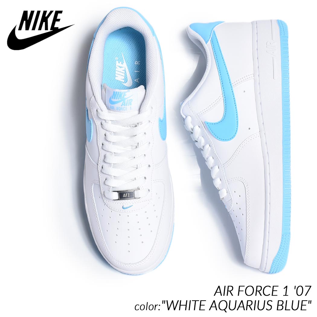 White and sky blue air force shops ones