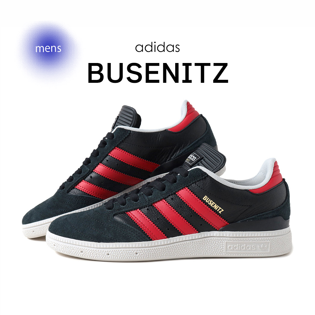 adidas アディダス ブセニツ スニーカー BUSENITZ BLACK/RED