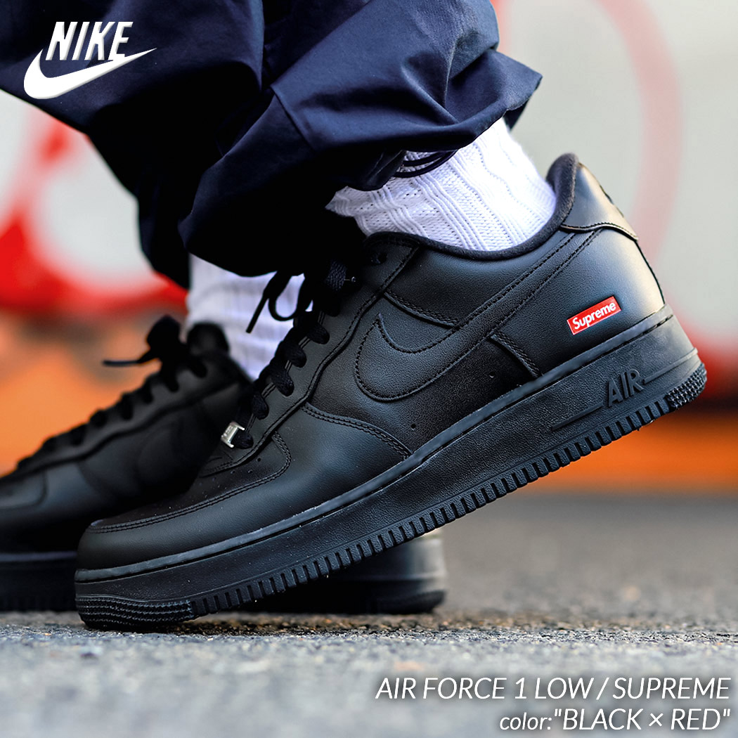 NIKE AIR FORCE 1 LOW / SUPREME BLACK × RED ナイキ エアフォース 1 シュプリーム スニーカー ( 黒  ブラック メンズ CU9225-001 ) : 3088 : PRECIOUS PLACE - 通販 - Yahoo!ショッピング