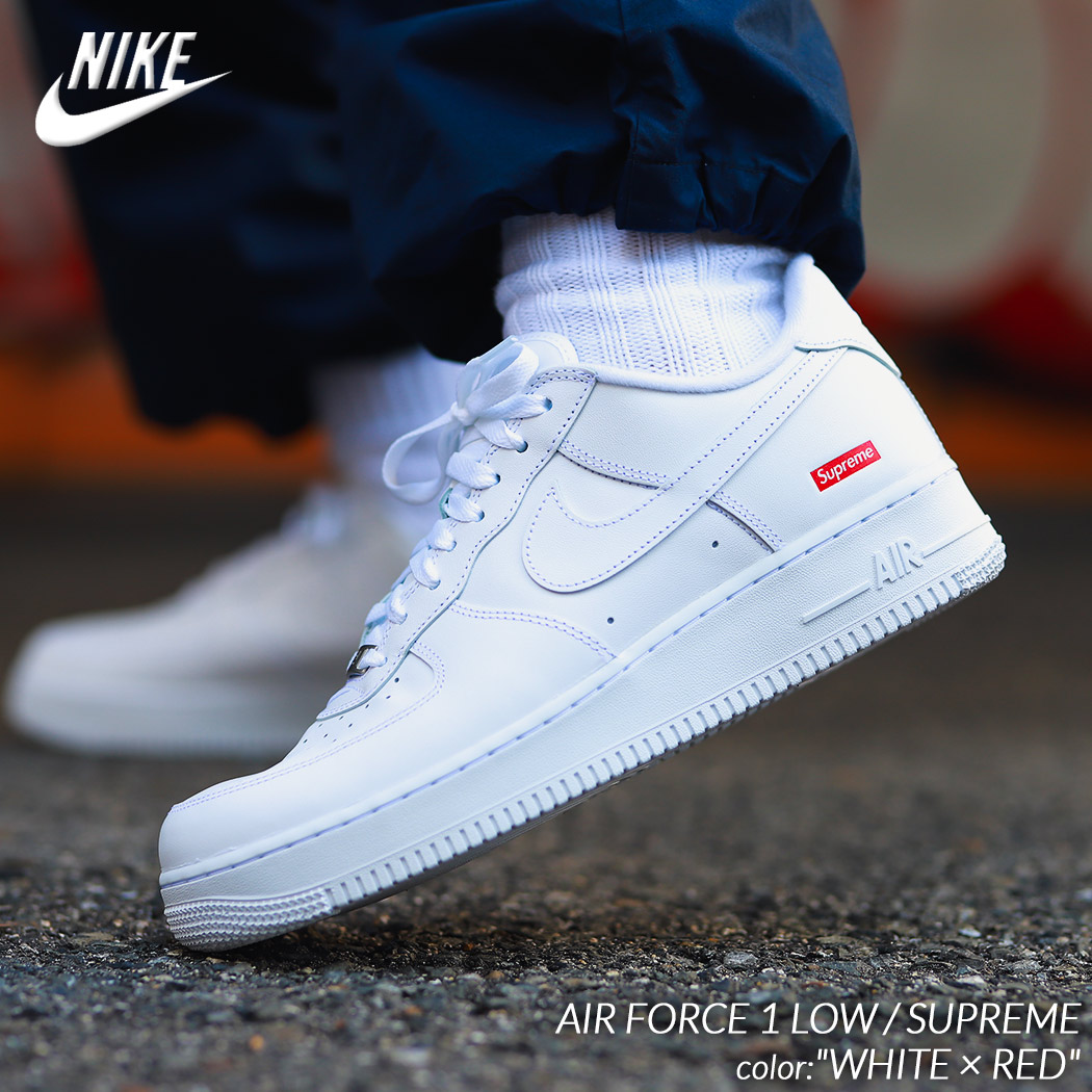 NIKE AIR FORCE 1 LOW / SUPREME WHITE × RED ナイキ エアフォース 1 シュプリーム スニーカー ( 白  ホワイト メンズ CU9225-100 ) : 2516 : PRECIOUS PLACE - 通販 - Yahoo!ショッピング