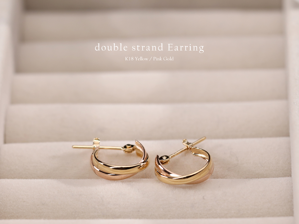 ピアス レディース フープピアス 幅広 細 太 k18 18k 18金 イエロー