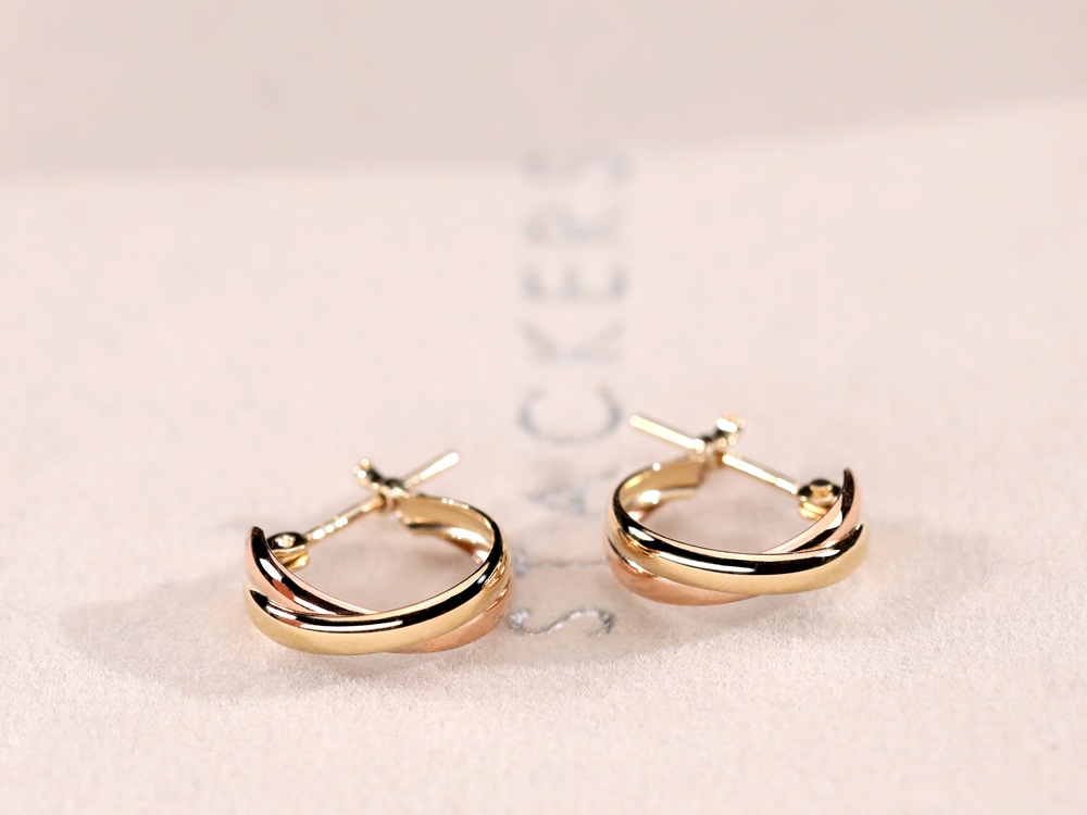 ピアス レディース フープピアス 幅広 細 太 k18 18k 18金 イエロー