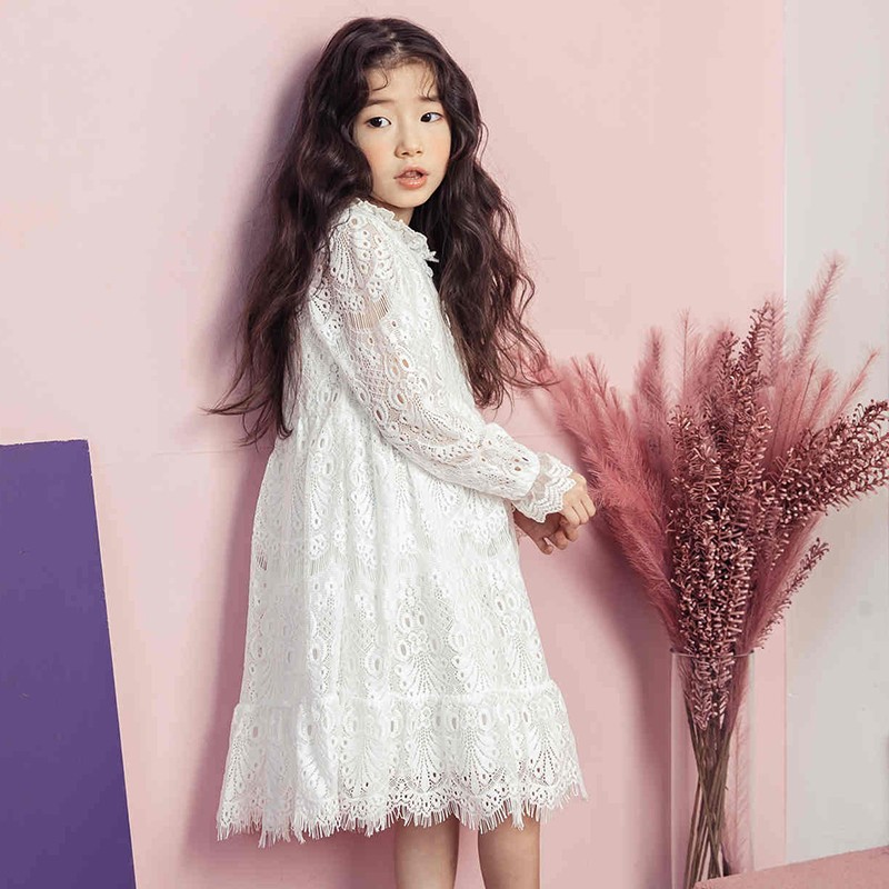 子供服 女の子 パーティードレス 110-160cm レース ガールズ ドレス