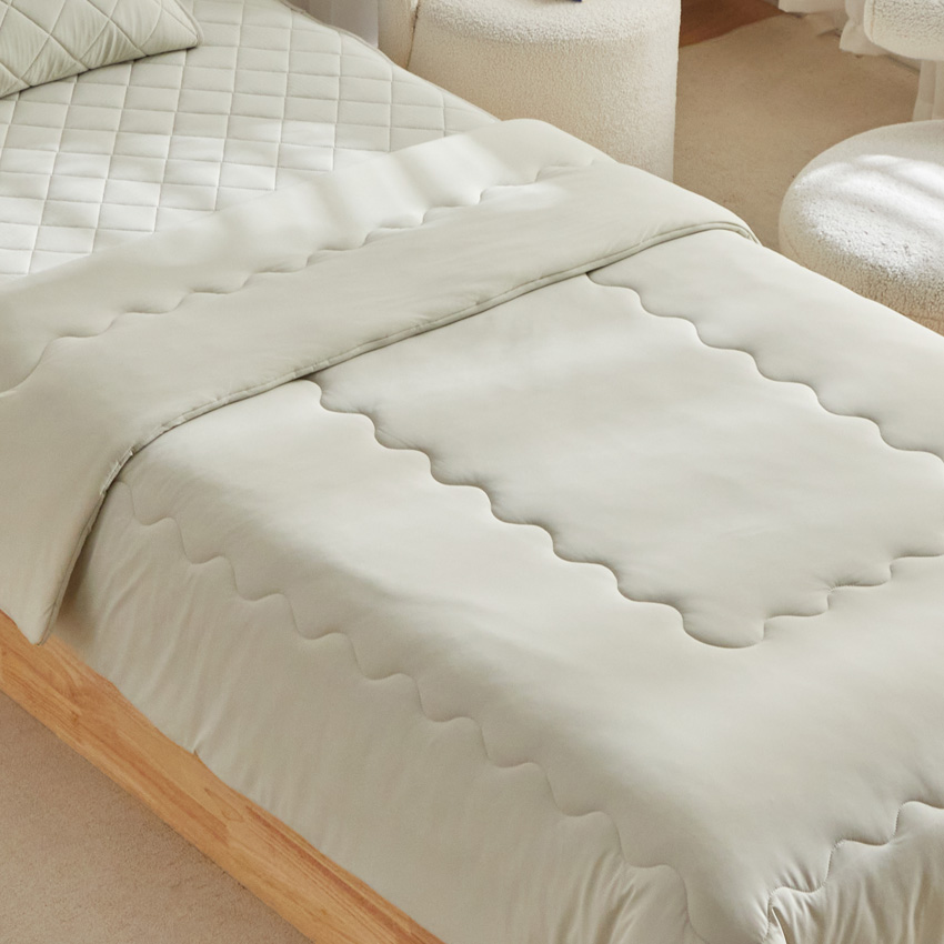 SLEEPSLEEP 冷感寝具 掛け布団 夏用 ダブルサイズ 両面持続冷感 接触冷