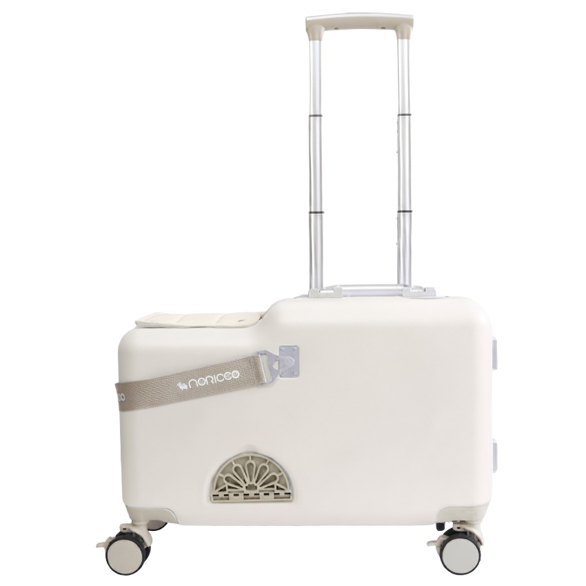 【NORICCO】子供用キャリーケース 機内持ち込み ホワイト 子供乗せ NORICCO（ノリッコ） クーポンで13,160円 NORICCO mini 機内持ち込み可