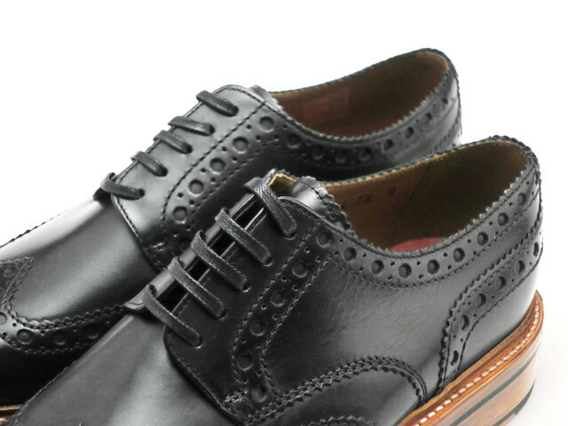 GRENSON（グレンソン） 靴 アーチー ウィングチップ ブラック カーフ