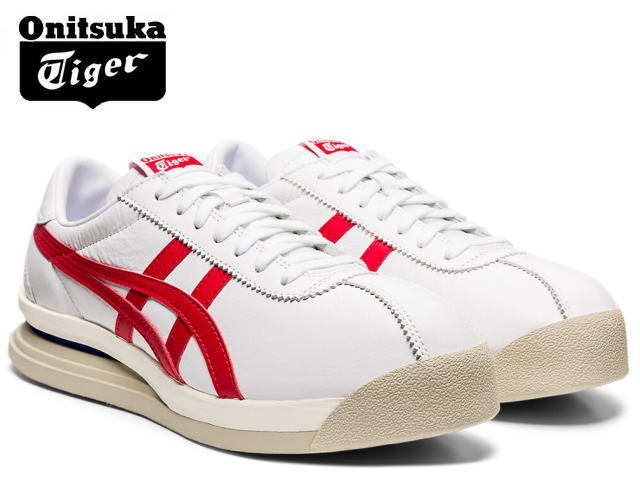 オニツカタイガー コルセア スニーカー メンズ レディース Onitsuka Tiger TIGER CORSAIR EX 100  WHITE/CLASSIC RED