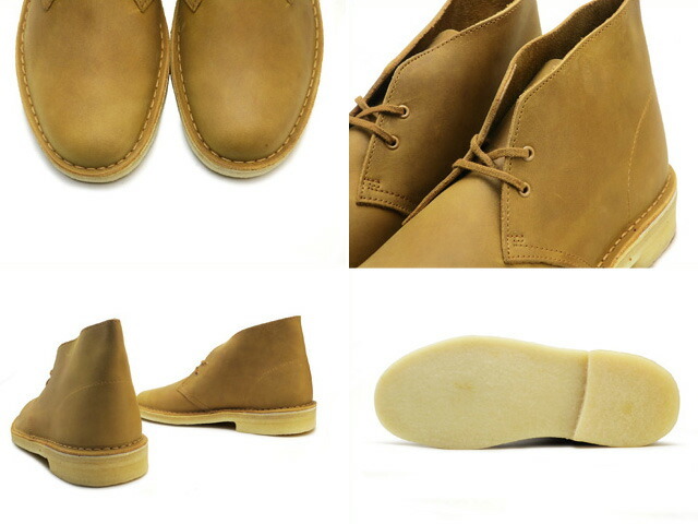 Clarks（クラークス） デザートブーツ メンズ マスタード レザー