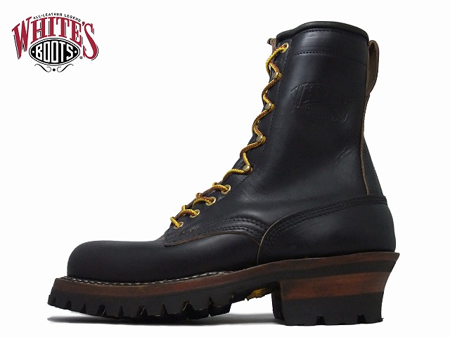 WHITE'S スモークジャンパー　ブーツ　8D ツートン　送料込み ホワイツブーツ] WHITE'S BOOTS 375LTT-V Oiled Black, Lined Black