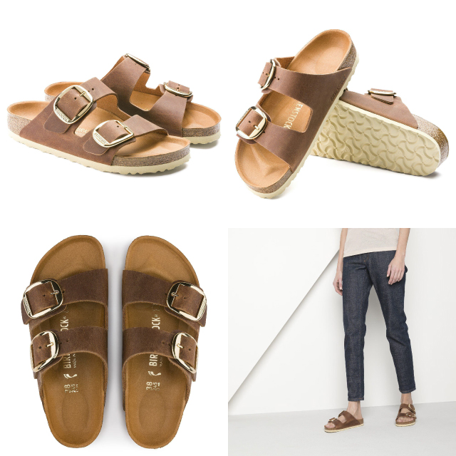 BIRKENSTOCK アリゾナ ビッグバックル ナロー　ヌバック　ブラウン BIRKENSTOCK（ビルケンシュトック） アリゾナ ビッグバックル
