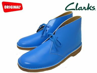 クラークス デザートブーツ メンズ コバルトパテント ブーツ Clarks DESERT BOOT 20352804 COBALT PATENT  UK規格