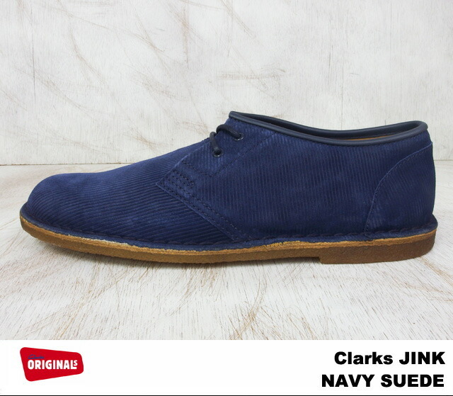 未使用　クラークス　ジンク　26cm ネイビー スエード Clarks（クラークス） ジンク メンズ ネイビー スエード シューズ
