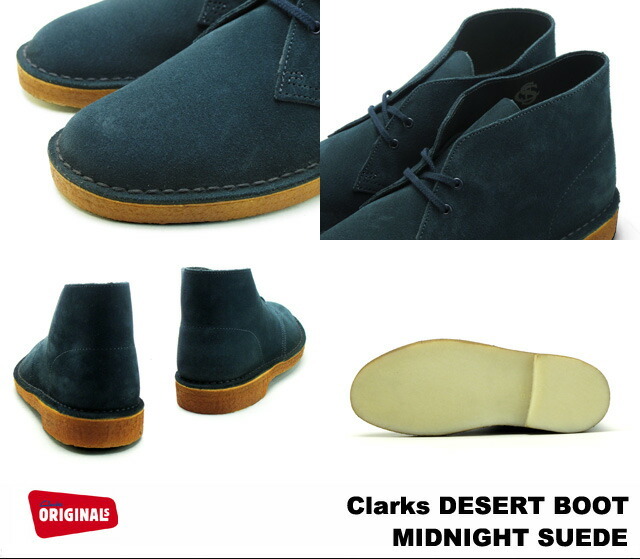 Clarks（クラークス） デザートブーツ メンズ ミッドナイト スエード