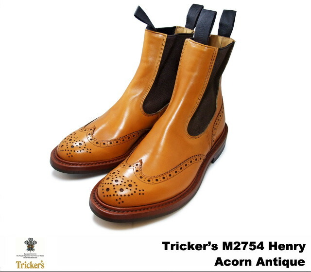 Tricker's（トリッカーズ） サイドゴア ウィングチップ エスプレッソ