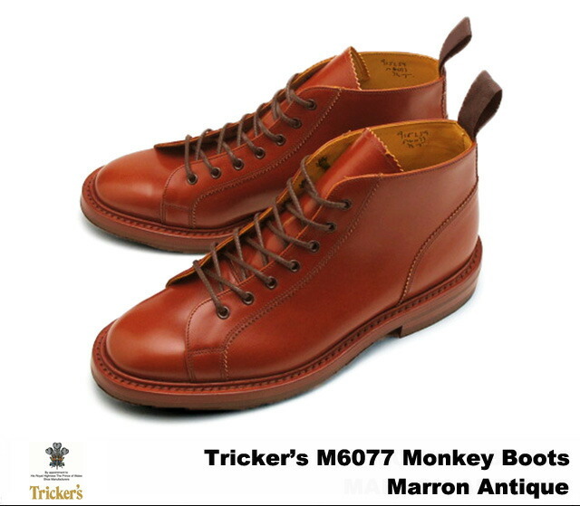 Tricker's L6077C モンキーブーツ ブーツ | L6077 / BLACK BOX CALF (COMMANDO SOLE) - Tricker's