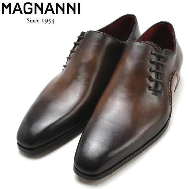 ヤ*ー様 マグナーニ　サイズ41 革靴　ドレスシューズ　ビジネスシューズ　箱付き MAGNANNI（マグナーニ） サイドレース ドレスシューズ ビジネス