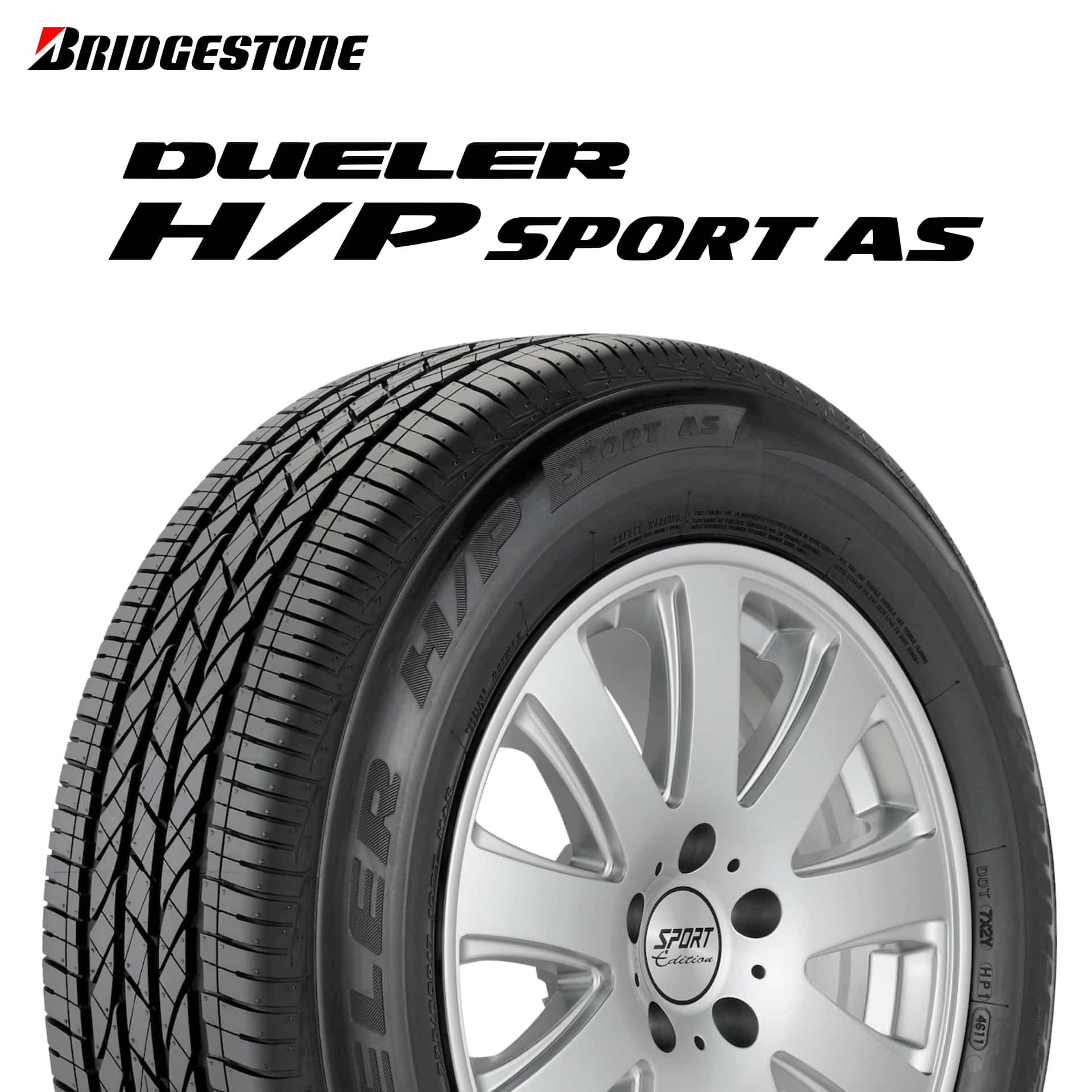 23年製 225/55R18 98V ブリヂストン DUELER H/P SPORT AS デューラーHPスポーツ オールシーズン 単品 :b88225518098v0009231:プレミアムタイヤ TIRE Wheel