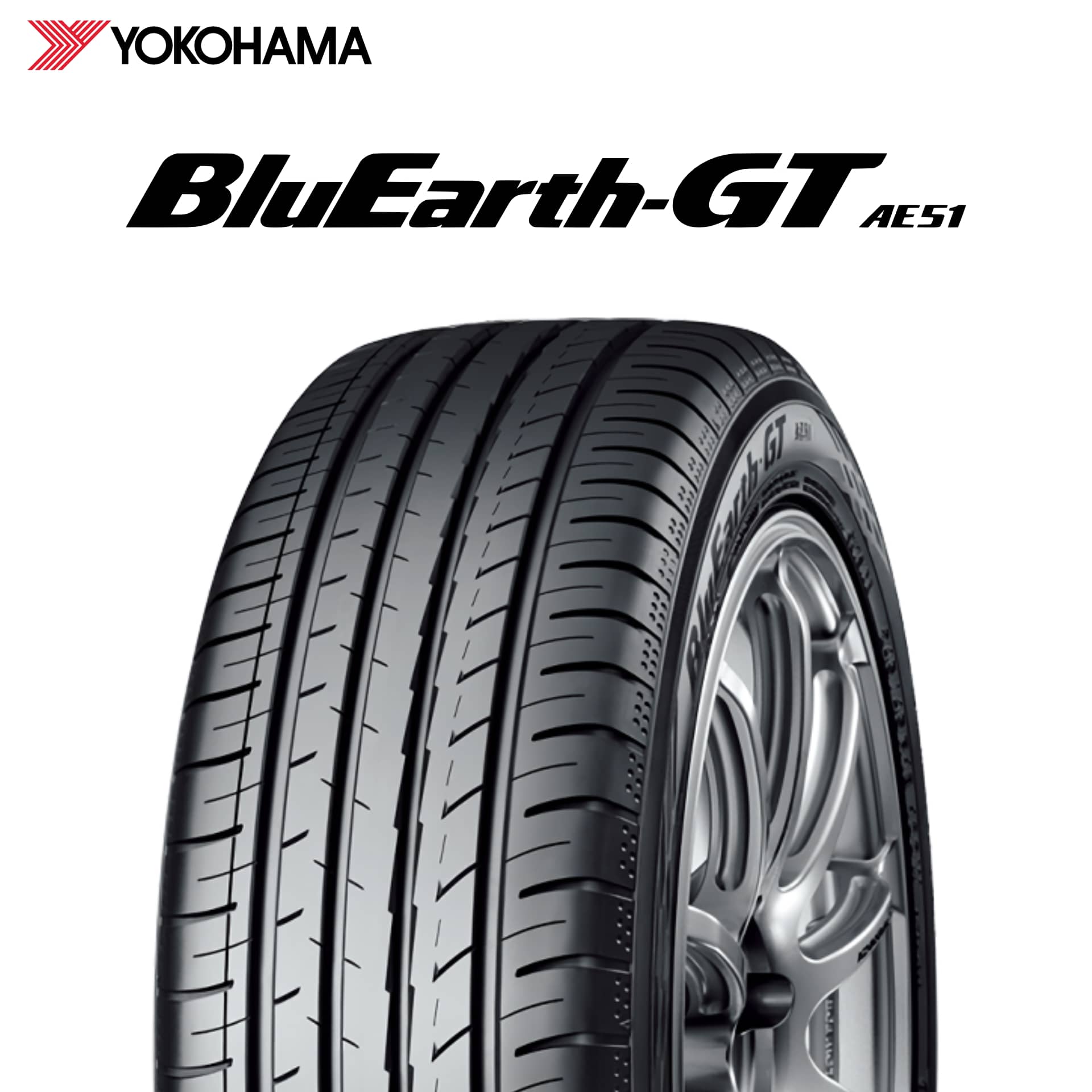 23年製 日本製 205/40R18 86W XL ヨコハマタイヤ BluEarth-GT AE51 ブルーアースGT AE51 単品｜premiumtyre