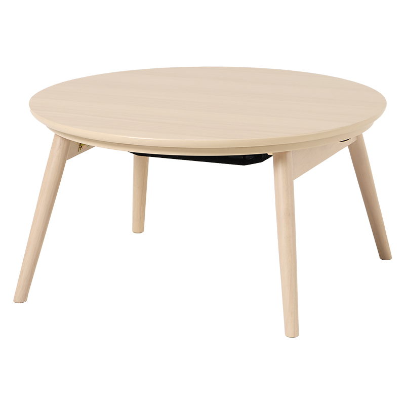 HAGiHARA（萩原） 丸型こたつテーブル 折脚 カジュアルコタツ 直径68cm