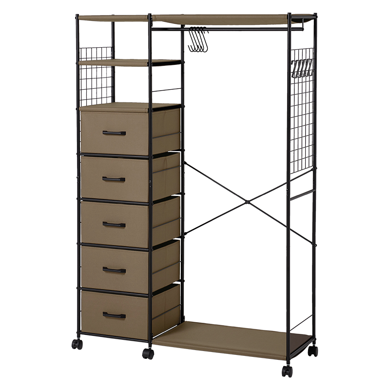 HAGiHARA（萩原） ハンガーラック 幅105 ハンガー収納 オープン収納