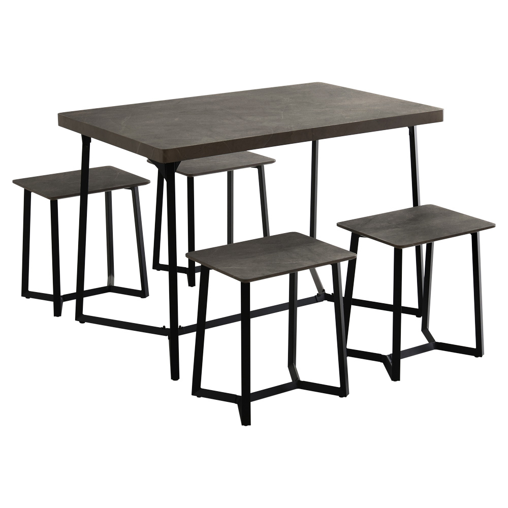 大理石調ダイニング5点セット テーブル幅108cm | ホームテイスト | 01