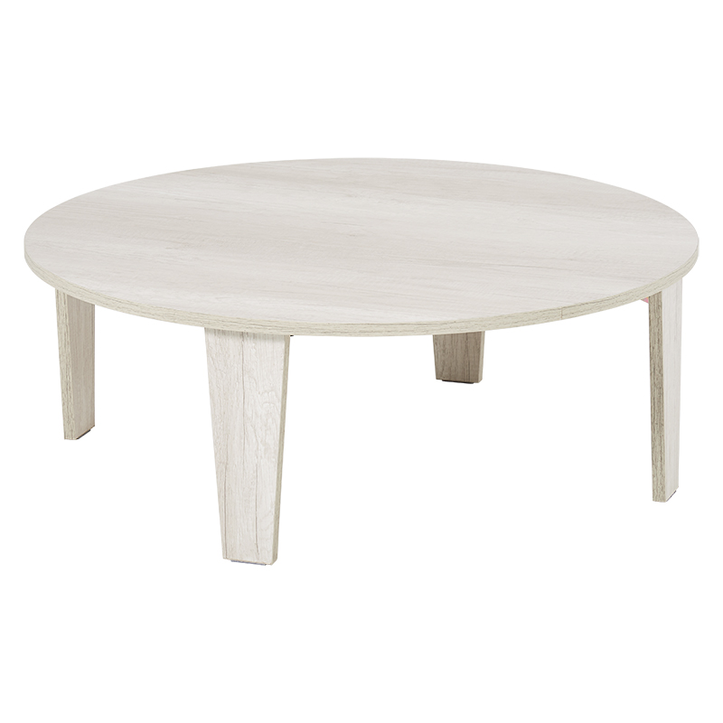 折れ脚テーブル 円形テーブル 直径88cm 高さ32cm 折りたたみ式収納 古木調 ヴィンテージ調 MT-6869 | HAGiHARA | 03