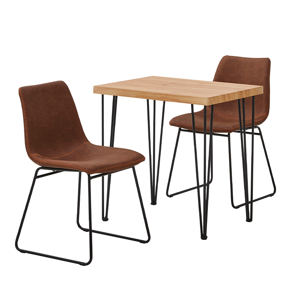 スクエアチェア2脚（同色） 75cm幅テーブル 3点セット SETH×Umbure | ホームテイスト | 04