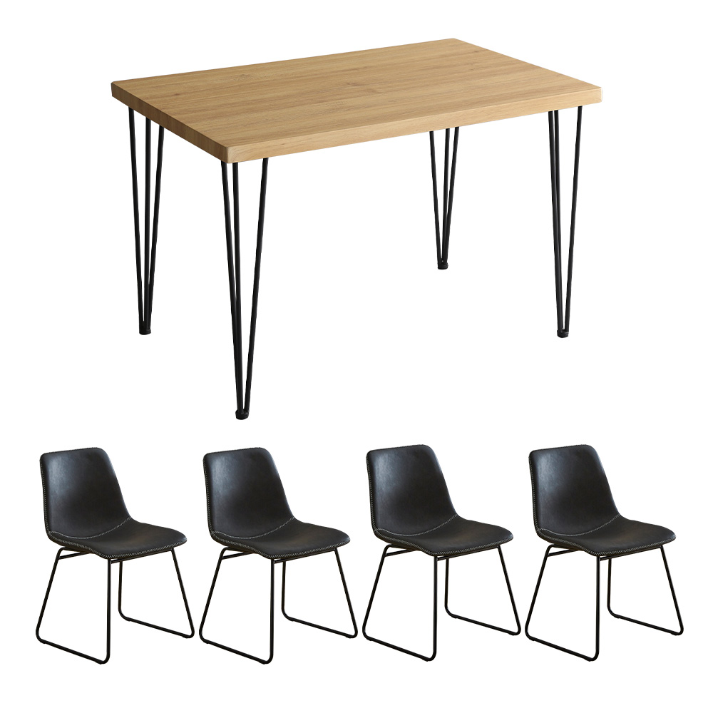 スクエアチェア4脚 110cm幅テーブル 5点セット SETH×Umbure | ホームテイスト | 11