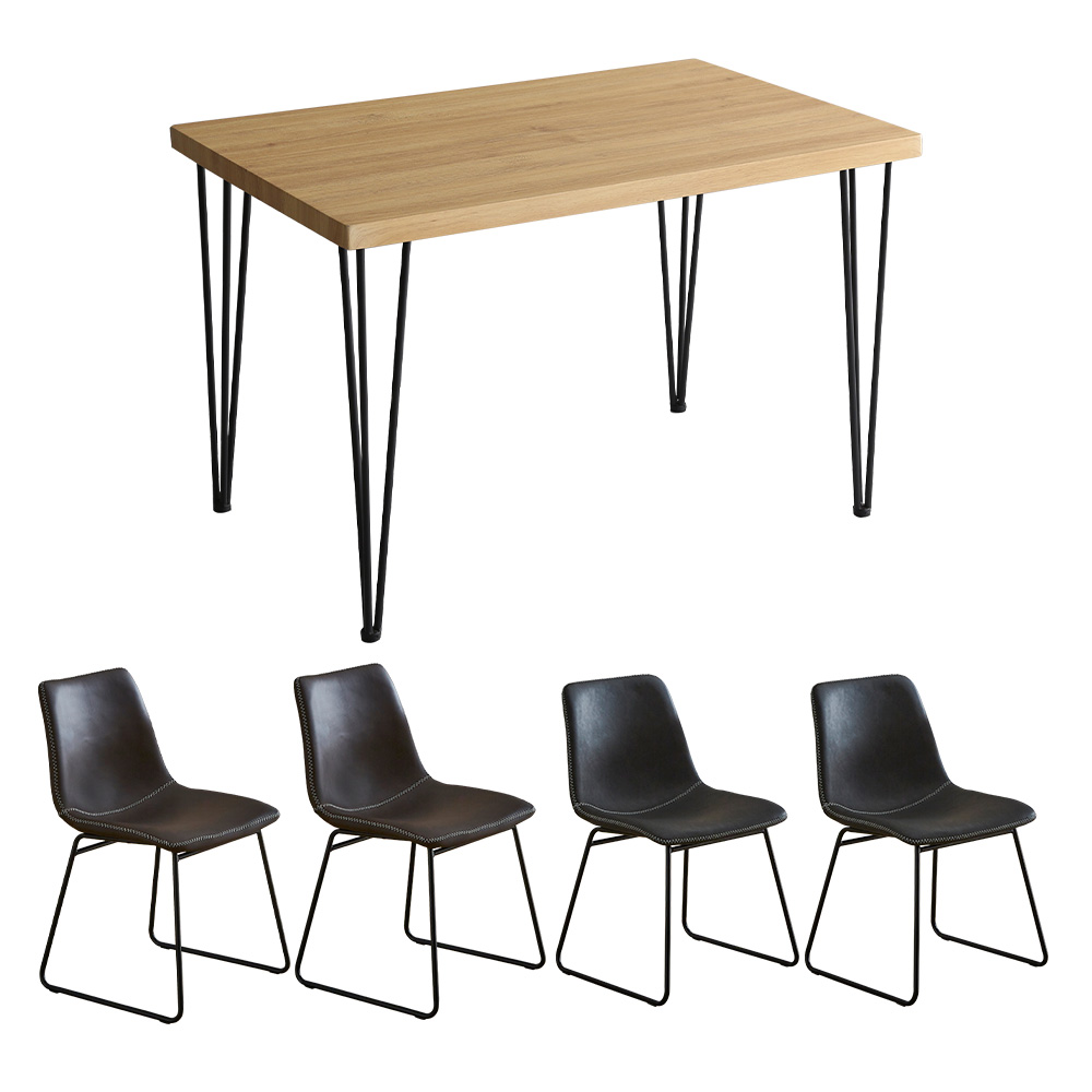 スクエアチェア4脚 110cm幅テーブル 5点セット SETH×Umbure | ホームテイスト | 01