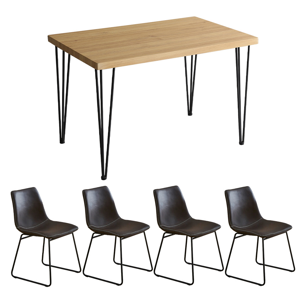 スクエアチェア4脚 110cm幅テーブル 5点セット SETH×Umbure | ホームテイスト | 10