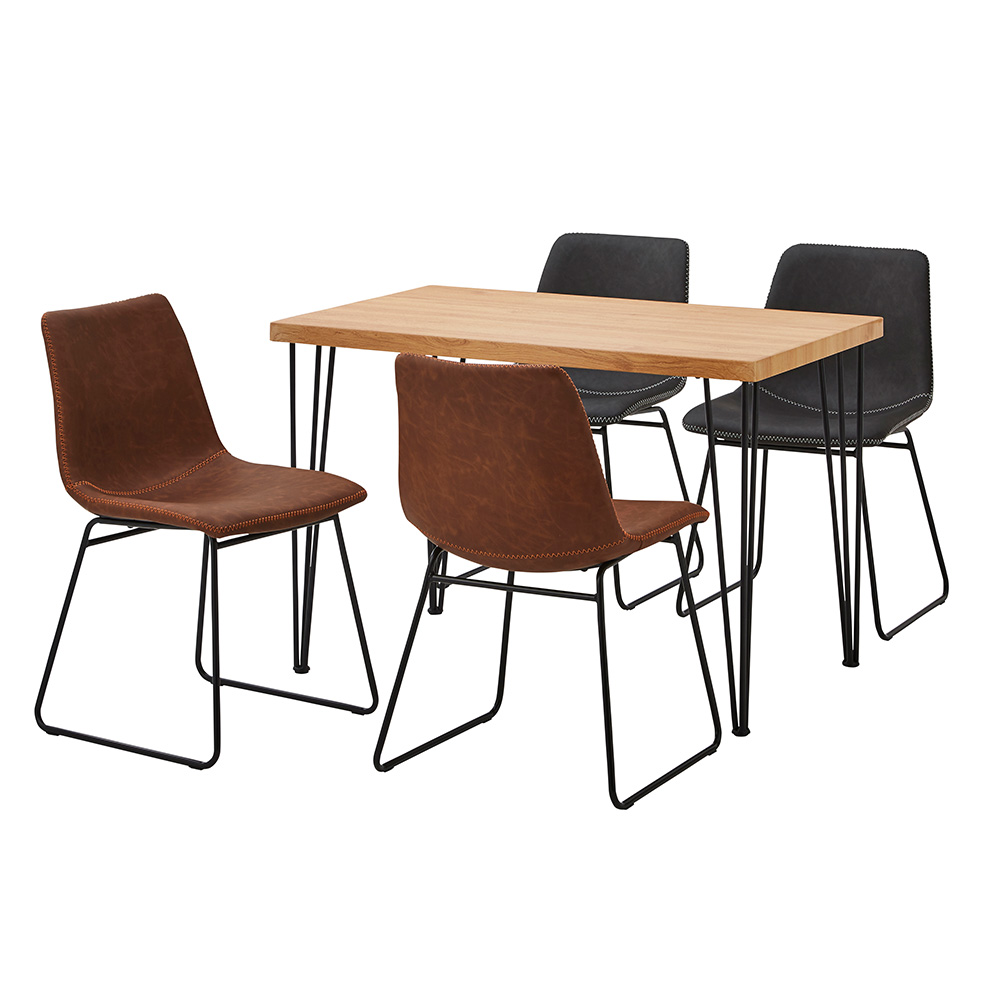 スクエアチェア4脚 110cm幅テーブル 5点セット SETH×Umbure | ホームテイスト | 03