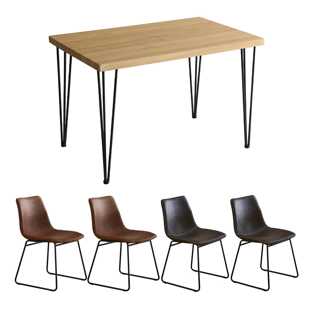 スクエアチェア4脚 110cm幅テーブル 5点セット SETH×Umbure | ホームテイスト | 02