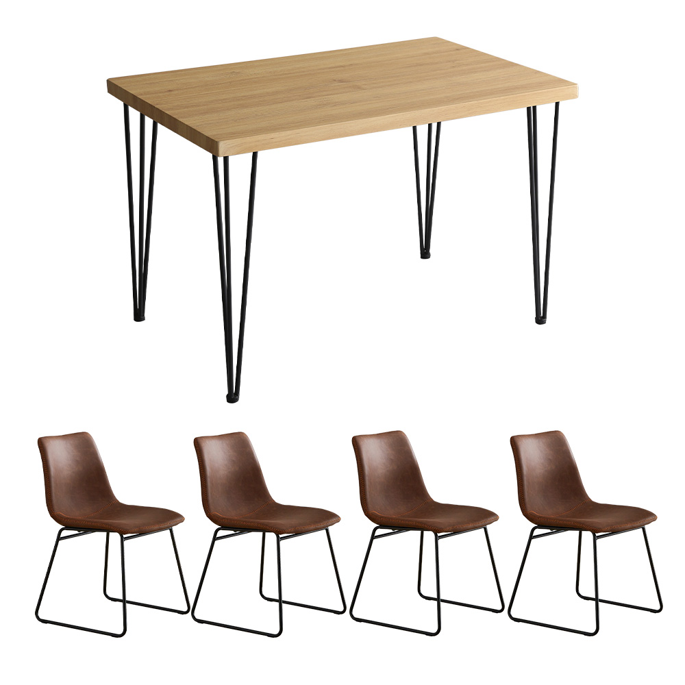 スクエアチェア4脚 110cm幅テーブル 5点セット SETH×Umbure | ホームテイスト | 12