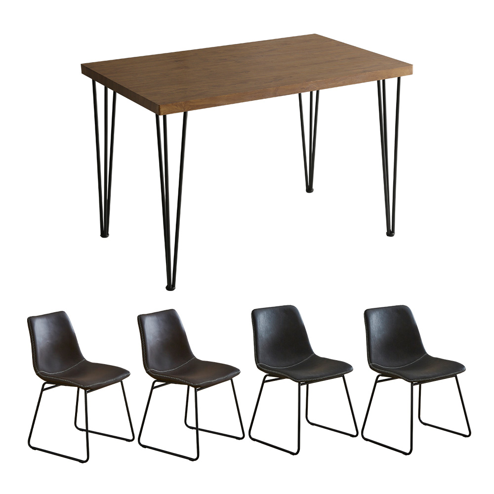 スクエアチェア4脚 110cm幅テーブル 5点セット SETH×Umbure | ホームテイスト | 04