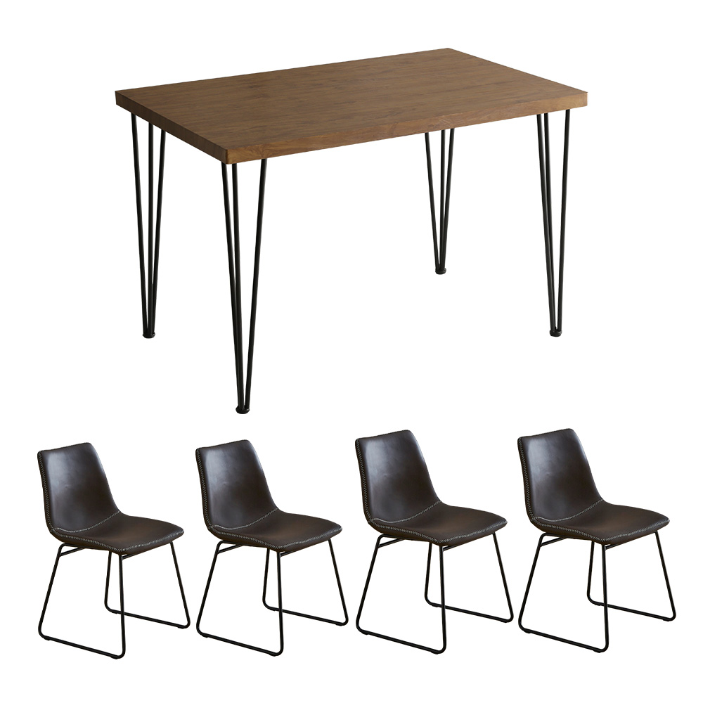 スクエアチェア4脚 110cm幅テーブル 5点セット SETH×Umbure | ホームテイスト | 07