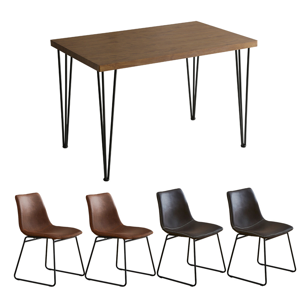 スクエアチェア4脚 110cm幅テーブル 5点セット SETH×Umbure | ホームテイスト | 05