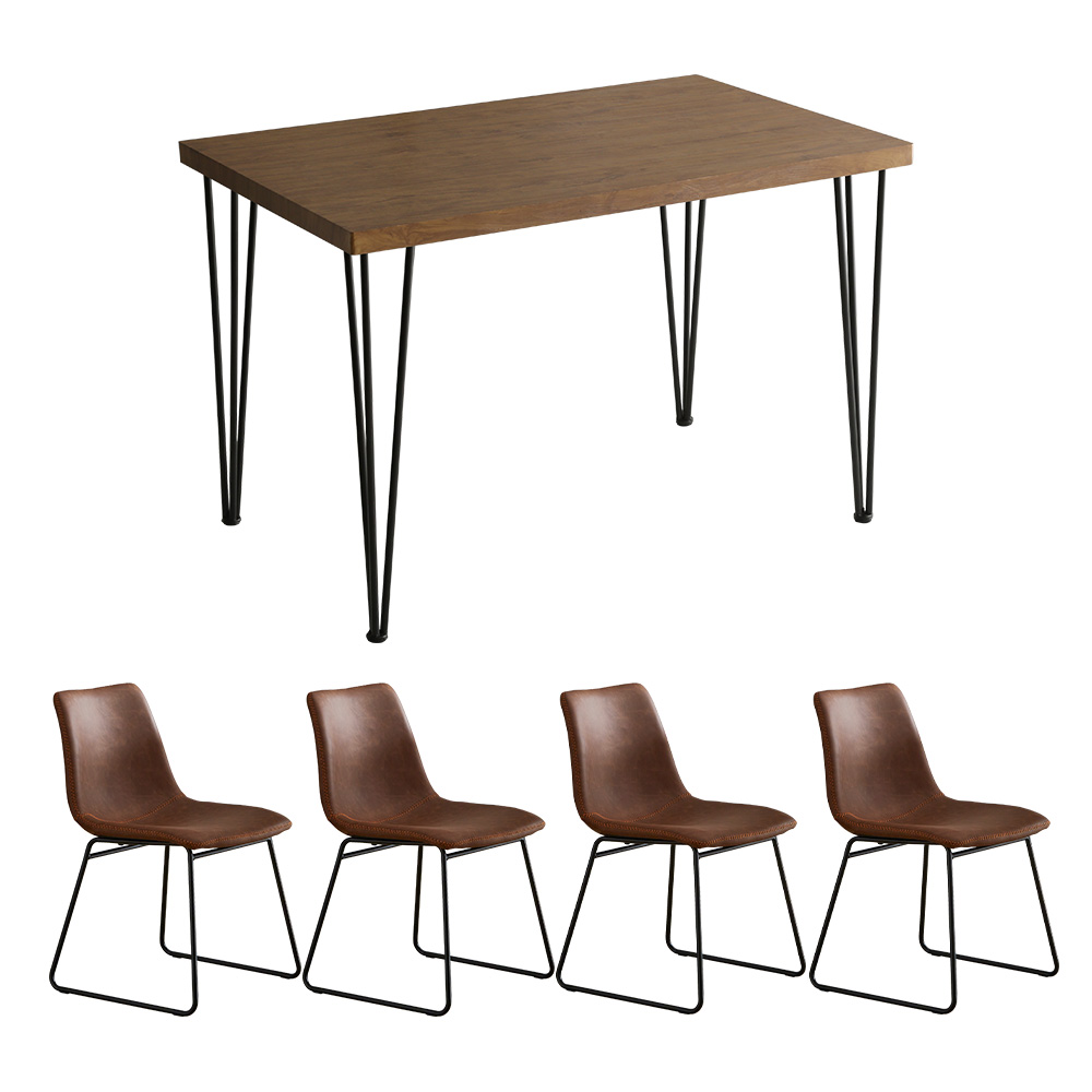 スクエアチェア4脚 110cm幅テーブル 5点セット SETH×Umbure | ホームテイスト | 09