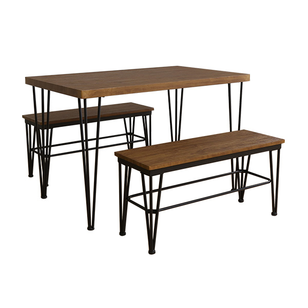 ヴィンテージダイニング3点セット テーブル＋ベンチ2脚 | ホームテイスト | 02