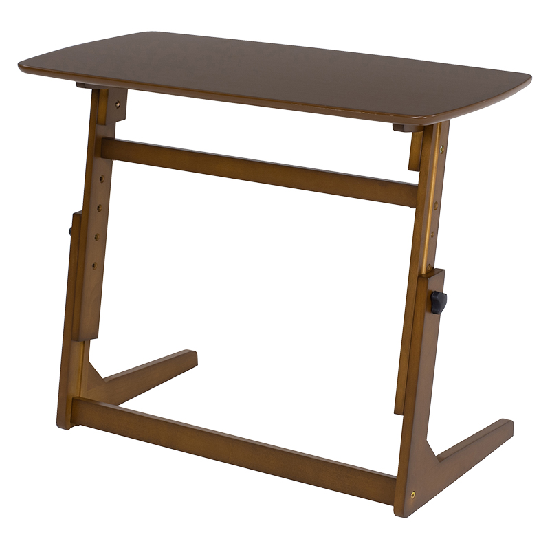 昇降テーブル 高さ4段階調整 サイドテーブル 作業テーブル 木目調 在宅ワーク ソファサイド ベッドサイド 軽量 VT-7976 | HAGiHARA | 01