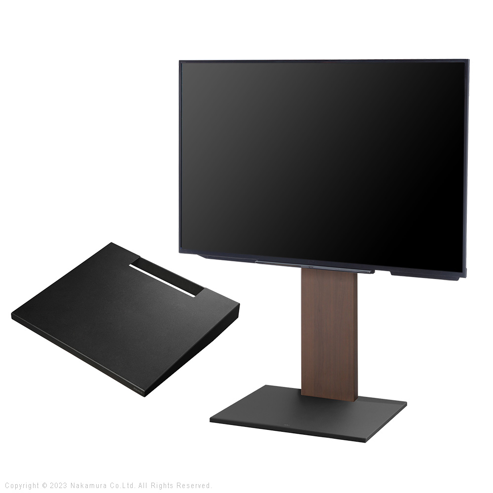 WALL V2 ロータイプ (2020モデル) ウォールナット×ブラック EQUALS テレビ台 WALLインテリアテレビスタンドV2 ロータイプ
