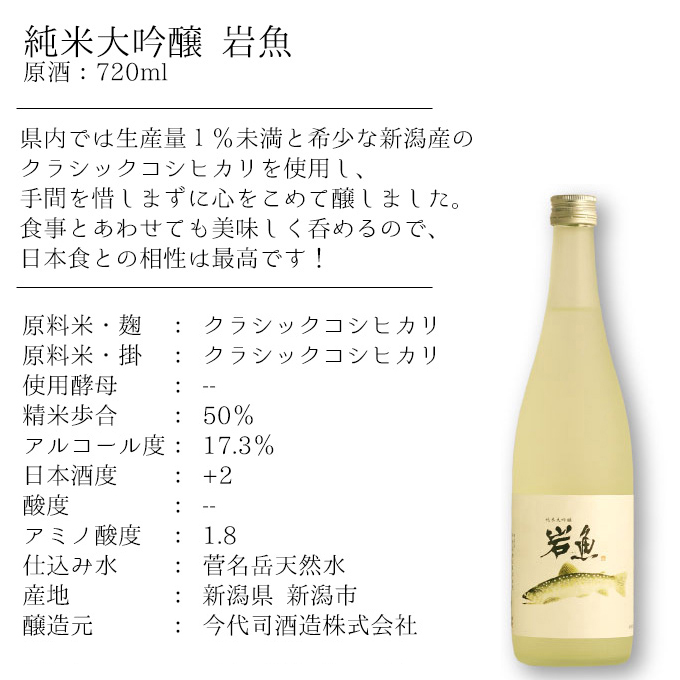 お年賀 日本酒 飲み比べ ギフト プレゼント <酒は百薬の長 竹>（岩魚、天宴、光砂）純米大吟醸720ml×3本セット ソーシャルギフト | 今代司 | 04